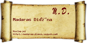 Madaras Diána névjegykártya