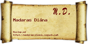 Madaras Diána névjegykártya